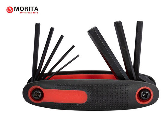 주문 접이식 알렌 키 키트 8개 CR-V 스틸 1.5mm, 2mm, 2.5mm, 3mm, 4mm, 5mm, 6mm, 8mm/T9, T10, T15, T20, T25, T27, T30, T40 online manufacture