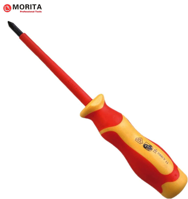 주문 단열 된 수동 도구 스크루드라이버 VDE 슬롯 필립스 포지 톱 크롬 바나디움 스틸 1000 V AC 자석과 함께 높은 강도 online manufacture